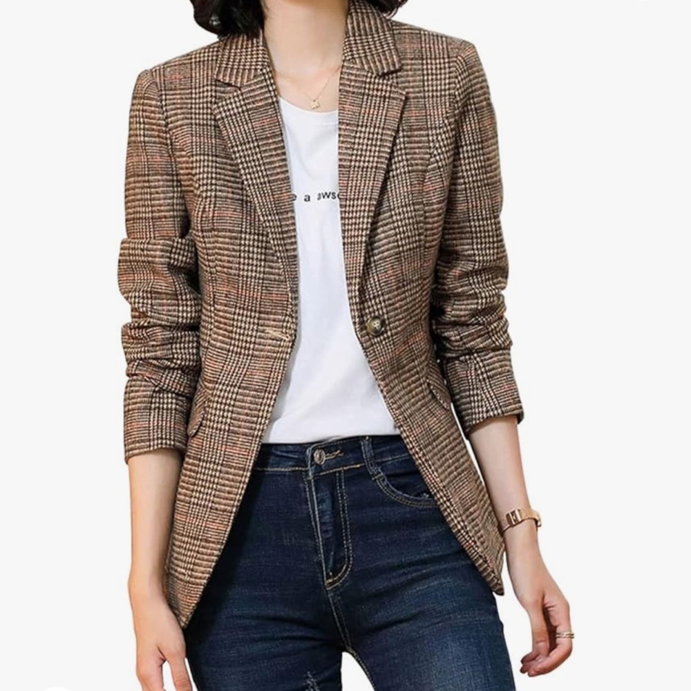 Plaid blazer NWT